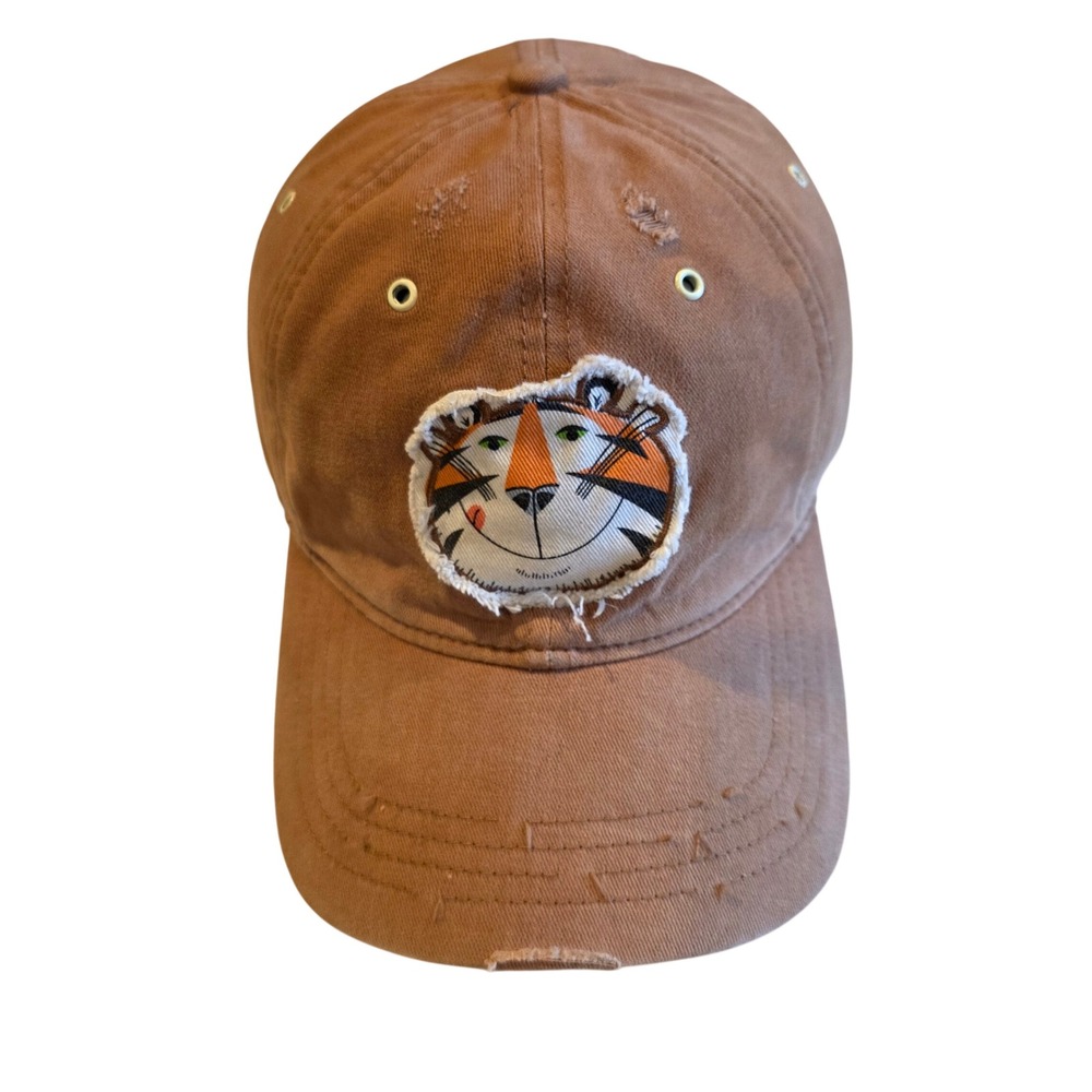 Moonlight Graham Kelloggs Tony the Tiger Distressed Baseball Hat Brown S/M